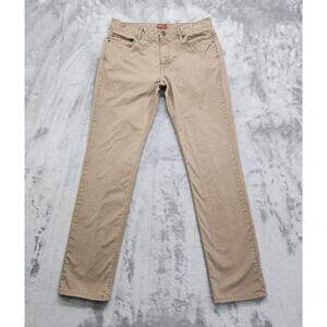 Red Ale By Alesbury Pants Mens 32/34 Tan Slim Straight Bedford Corduroy Office